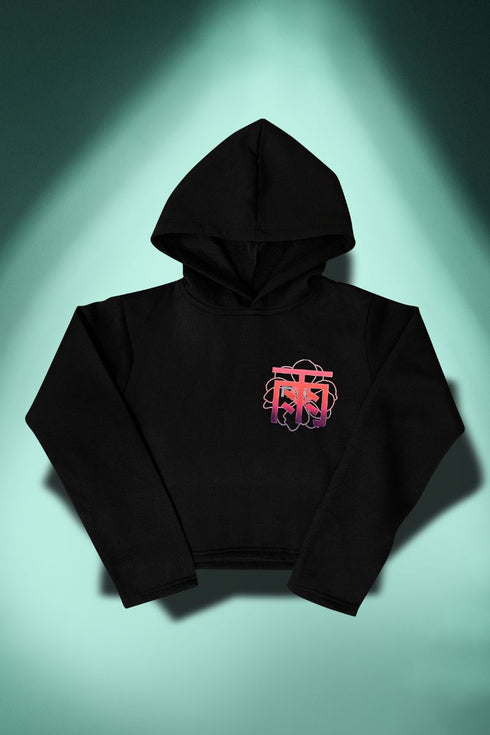 Hana No Ame (Rain of Flowers) Cropped Hoodie
