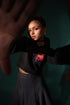 Hana No Ame (Rain of Flowers) Cropped Hoodie