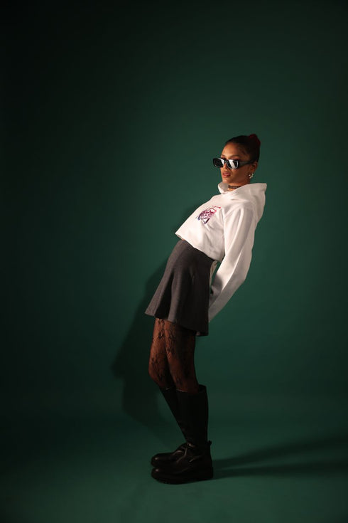 Cyborg Ninja Cropped Hoodie