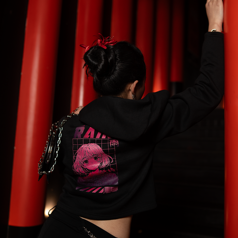 Cyborg Ninja Cropped Hoodie